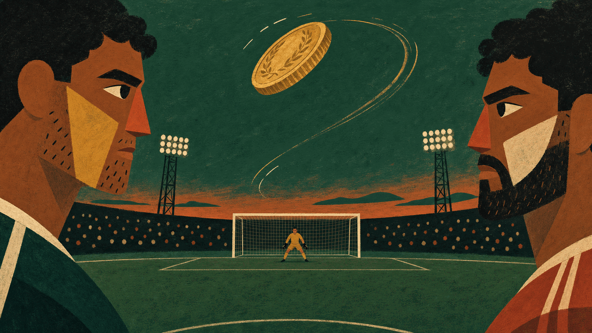 Cover illustration for Extra time is a coin flip we pretend to understand