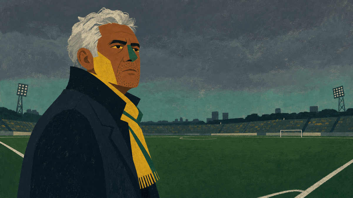 Illustration of Carlo Ancelotti on the touchline